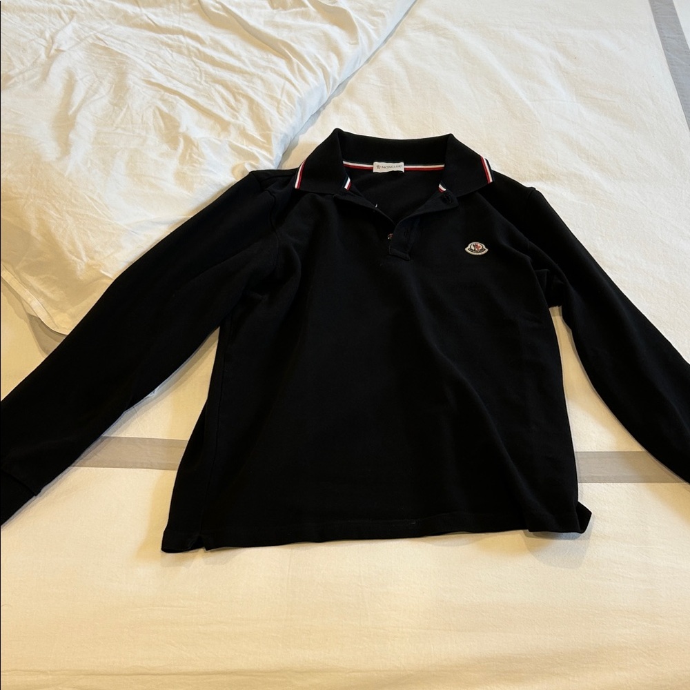 Black Long Sleeve moncler polo